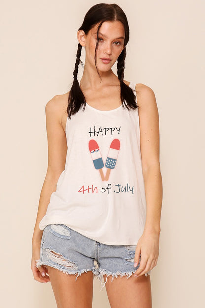 4th Of July Graphic Tee Tank