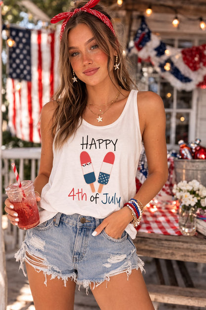 4th Of July Graphic Tee Tank