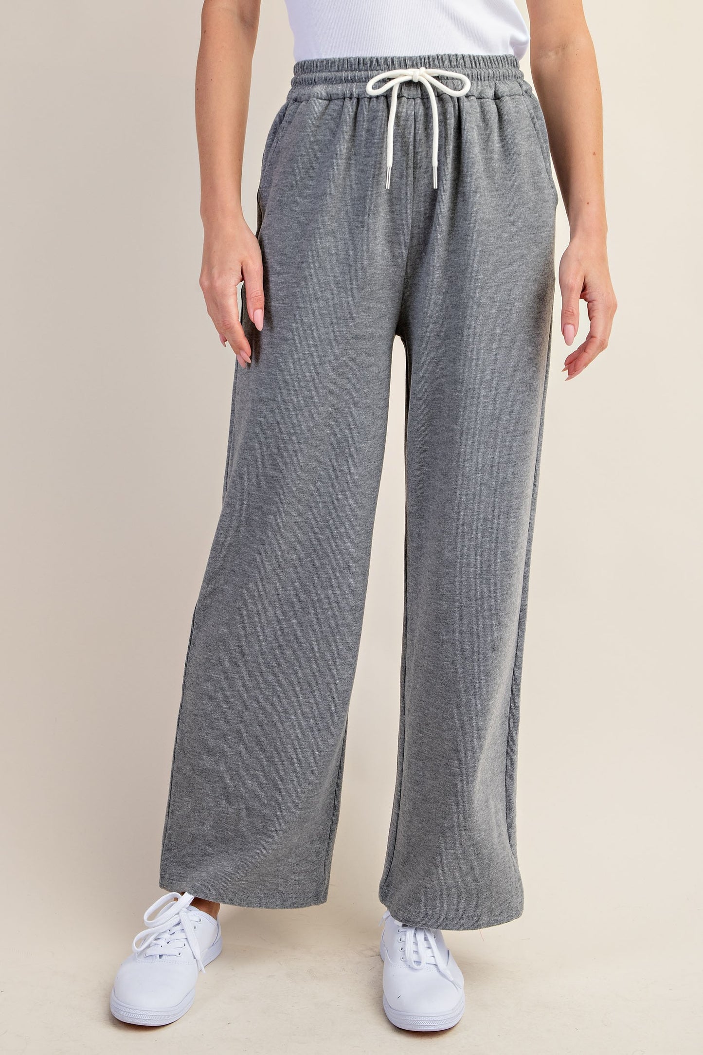 Knit Pants With Elastic Waistband