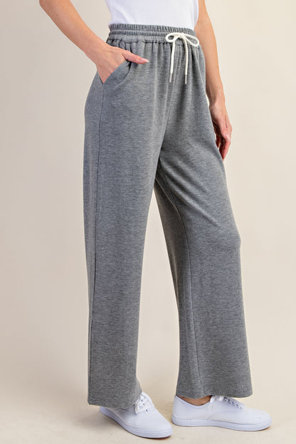 Knit Pants With Elastic Waistband