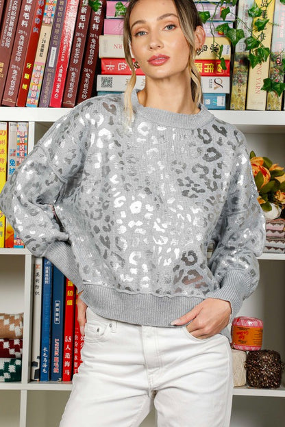Foil Animal Printed Sweater