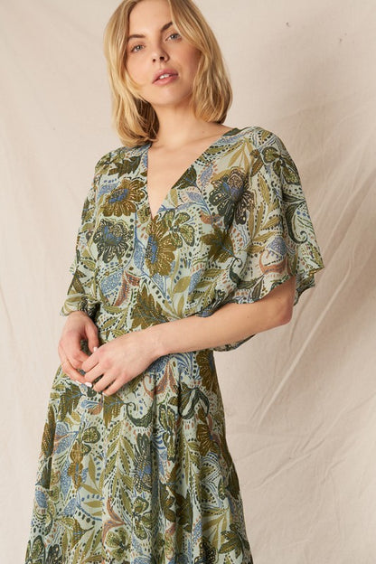 Botanic Drift Maxi Dress
