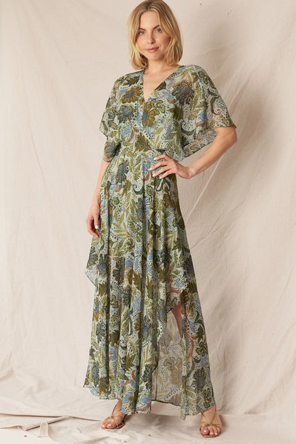 Botanic Drift Maxi Dress