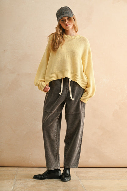 Ballon Sleeve Sweater Top