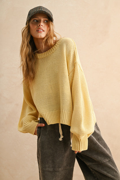 Ballon Sleeve Sweater Top