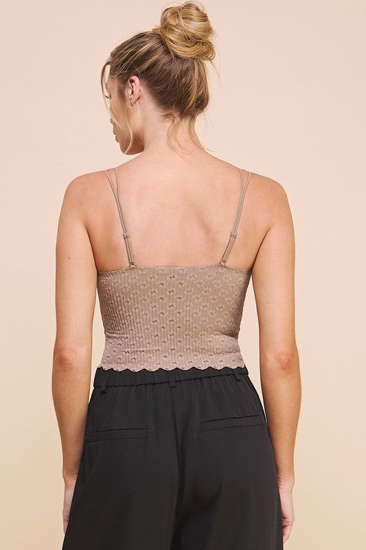 Scallop Edge Ditsy Lace Bralette