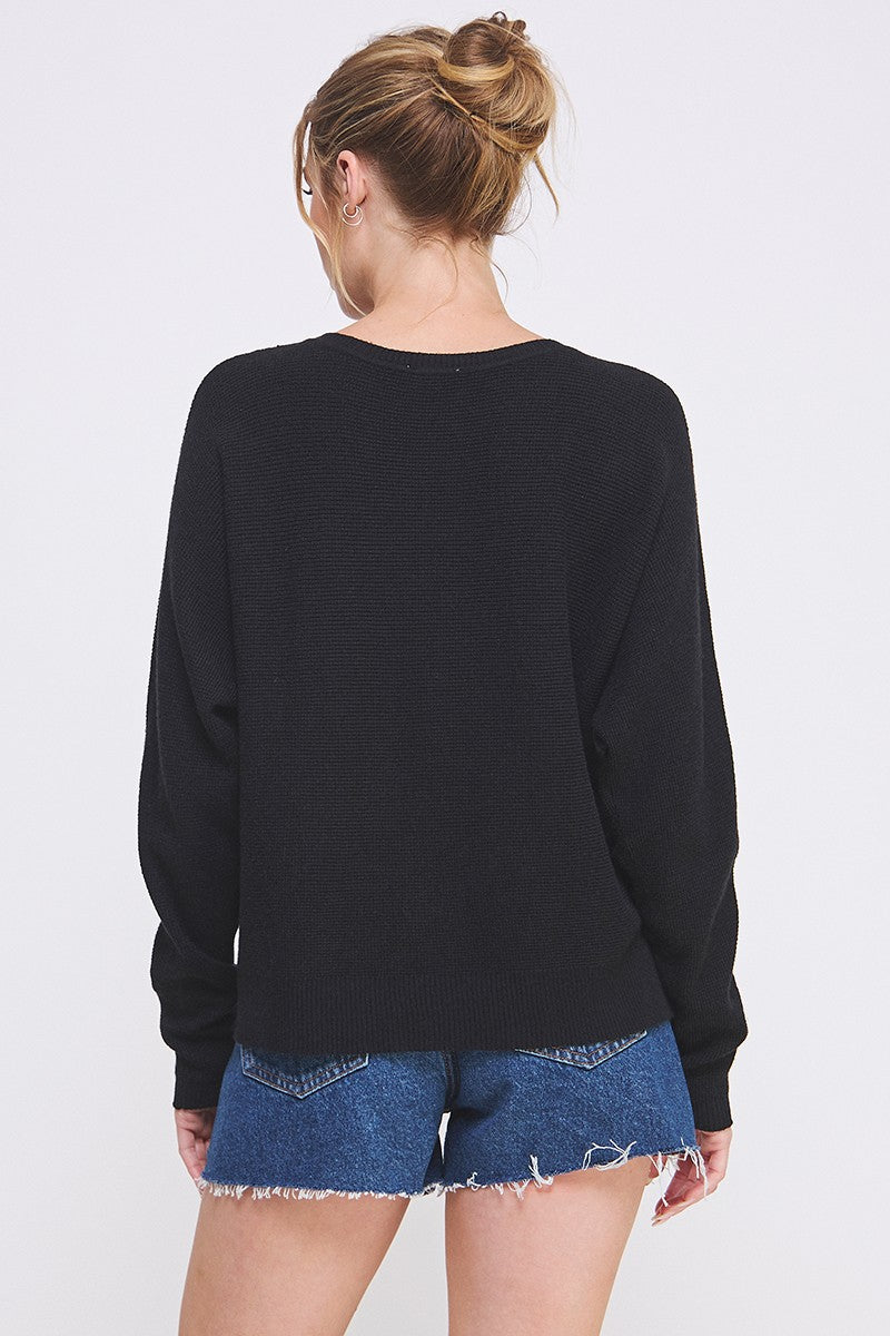 Soft Mini Waffle Texture Dolman