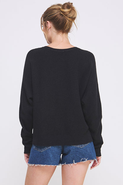 Soft Mini Waffle Texture Dolman