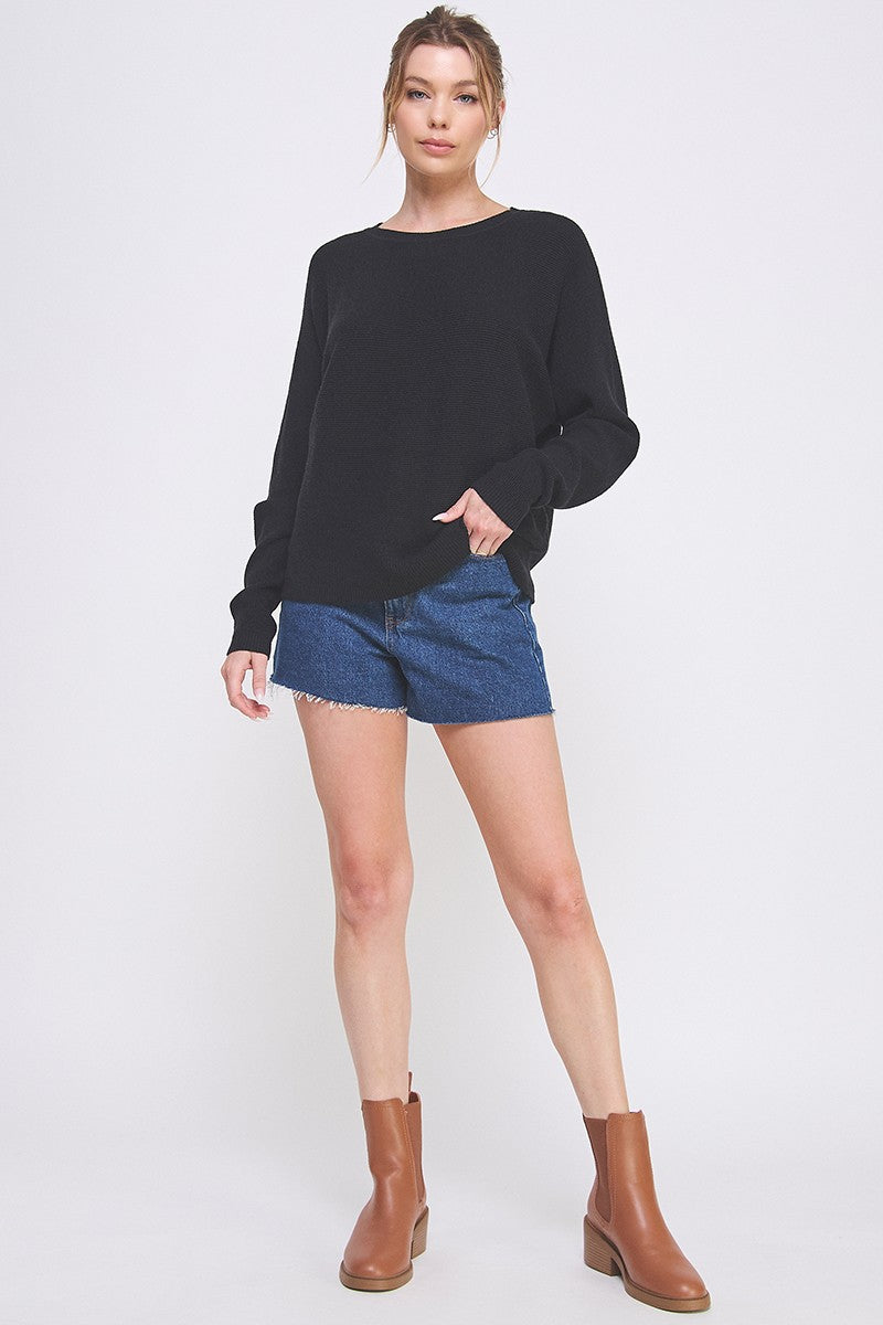 Soft Mini Waffle Texture Dolman