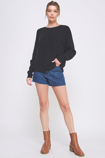 Soft Mini Waffle Texture Dolman