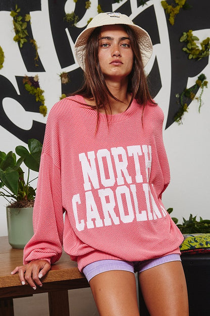 North Carolina Oversized Graphic Sweatshirt