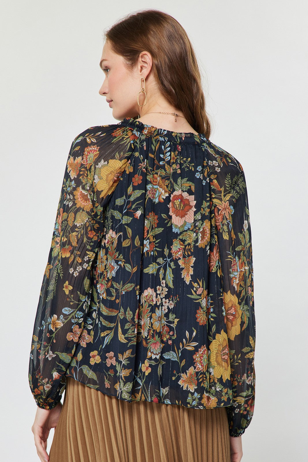 Botanical Floral Printed Blouse