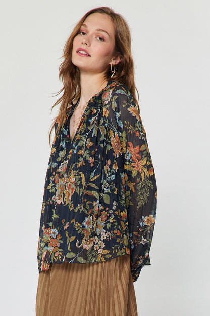 Botanical Floral Printed Blouse
