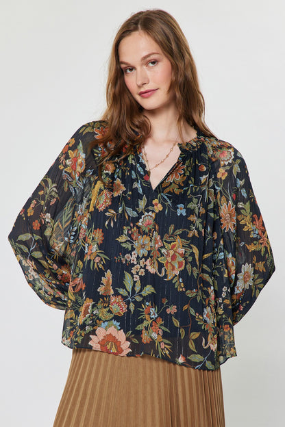 Botanical Floral Printed Blouse