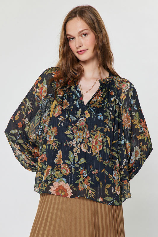 Botanical Floral Printed Blouse