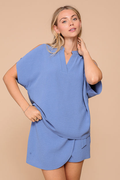 Breezy Airflow Cold Shoulder Tunic