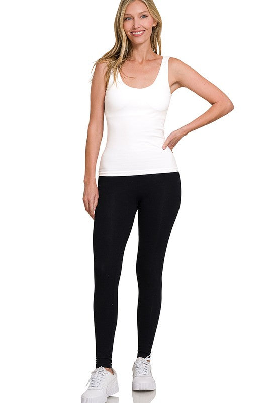 Seamless Tank Top With Built In Bra