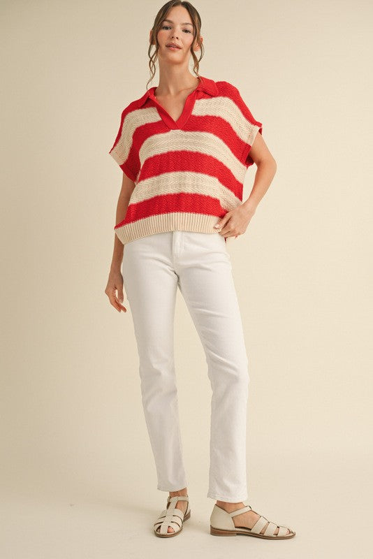 Desert Stripe Pull Over