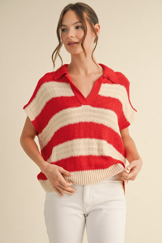 Desert Stripe Pull Over