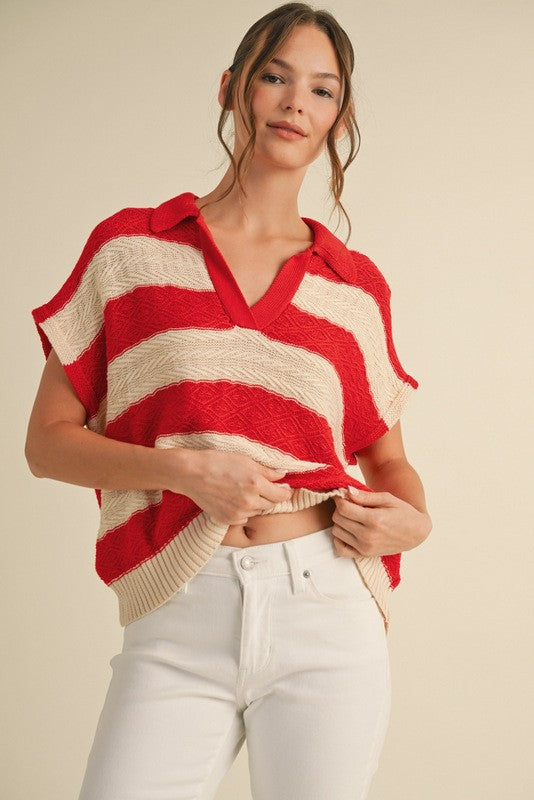 Desert Stripe Pull Over