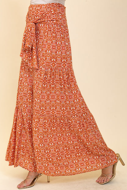 Boho Gypsy Print Wide Leg Pants