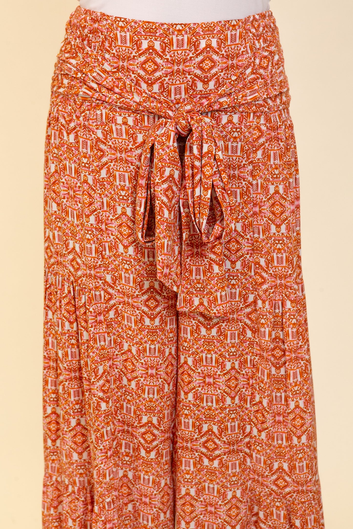 Boho Gypsy Print Wide Leg Pants
