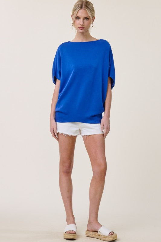 Short Sleeve Scuba Oversized Top