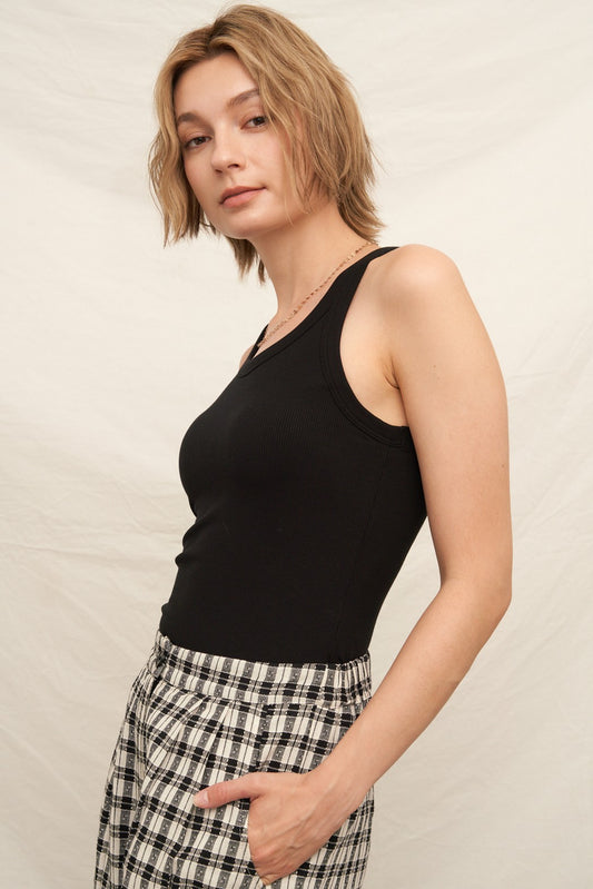 Scoop Neck Tank With Built-in Bra