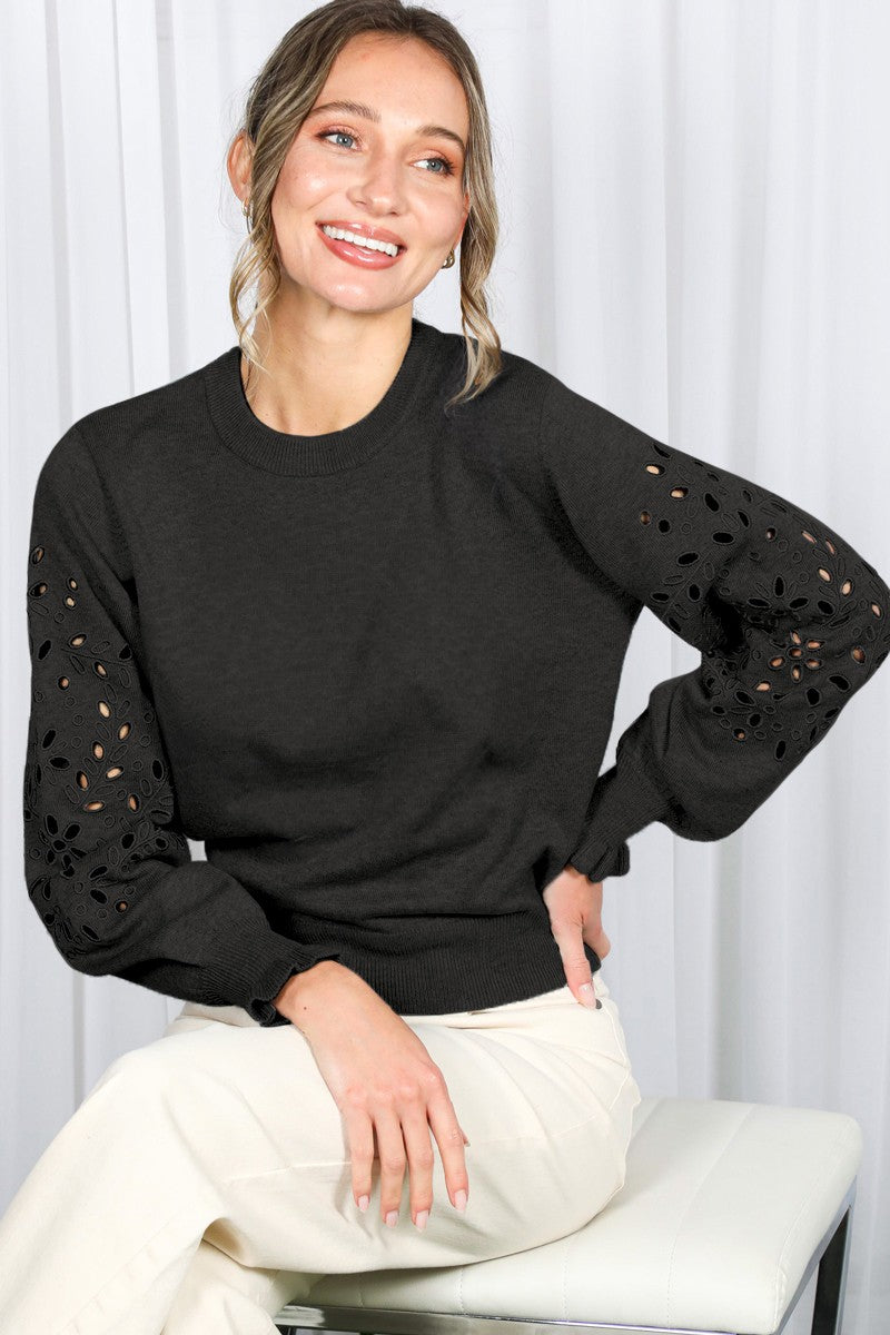 Long Sleeve Embroidered Sweater
