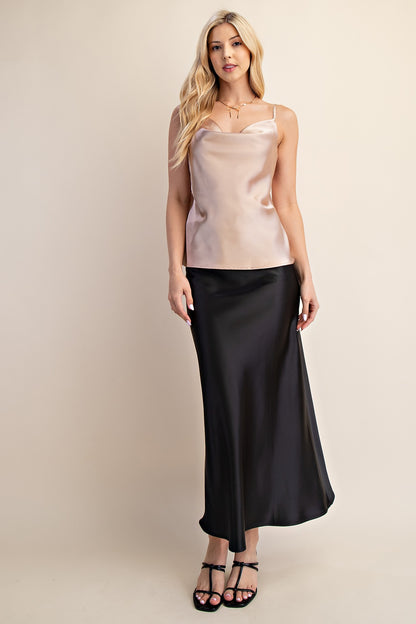 Satin Cowl Neck Cami