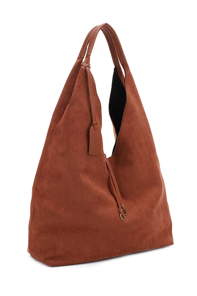 Misty Faux Suede Hobo Bag