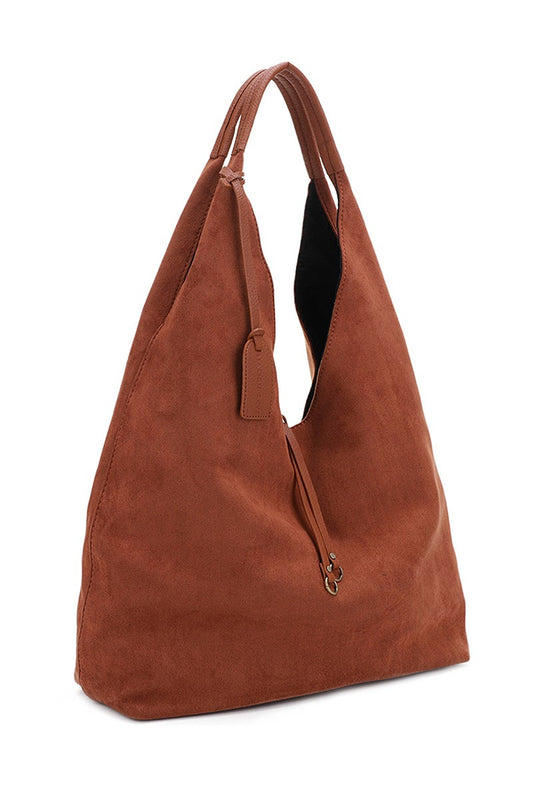 Misty Faux Suede Hobo Bag