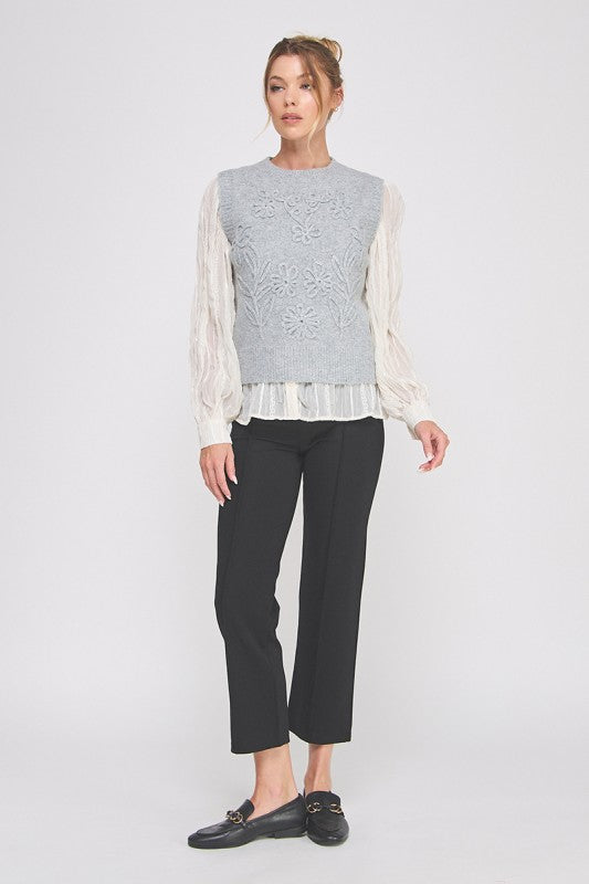 High Waist Contour Seamed Ankle Pant