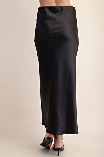 Satin Midi Skirt