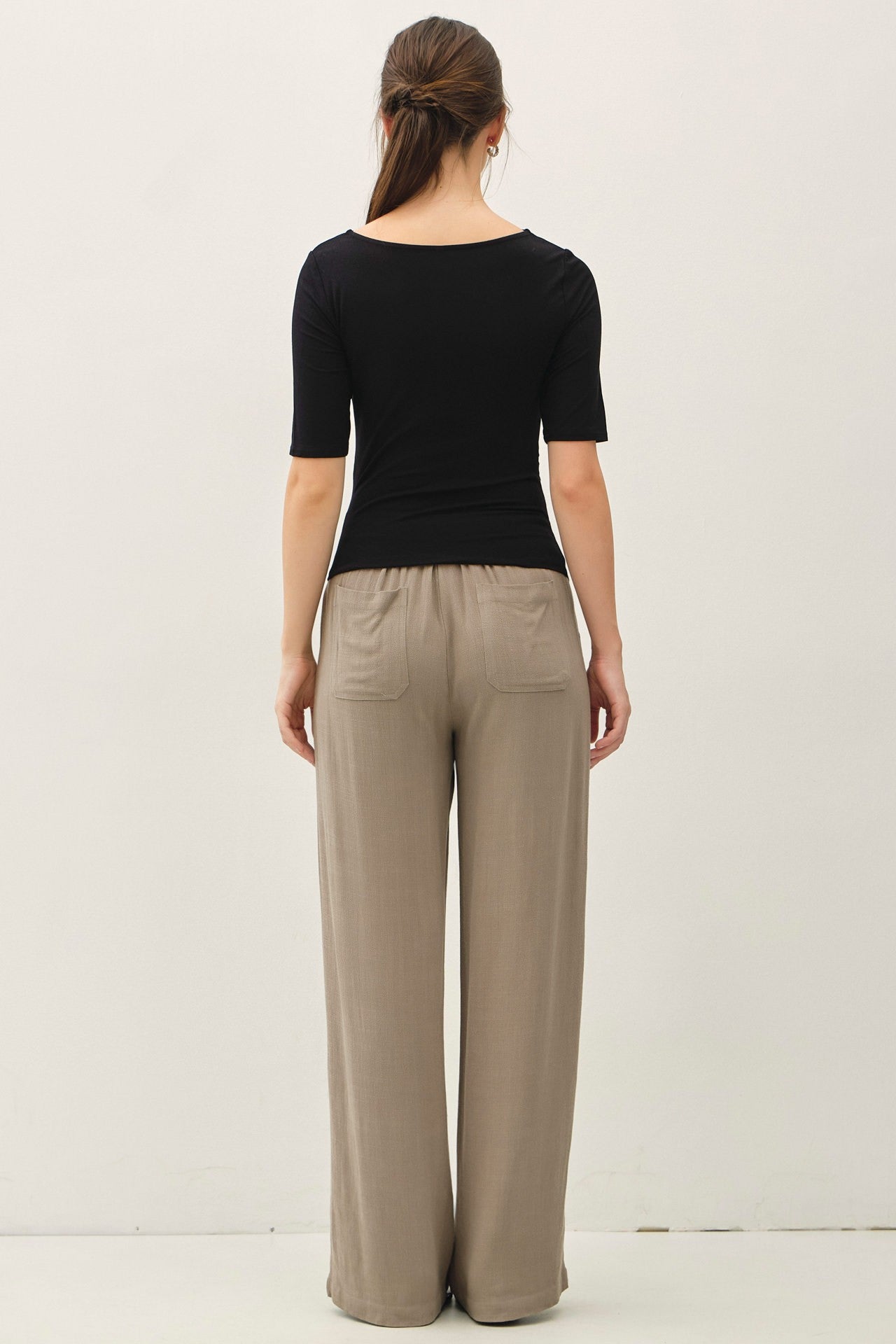 Cowl Neck 3/4 Sleeve Top