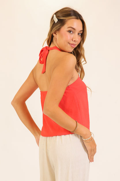 Metal Ring Halter Top
