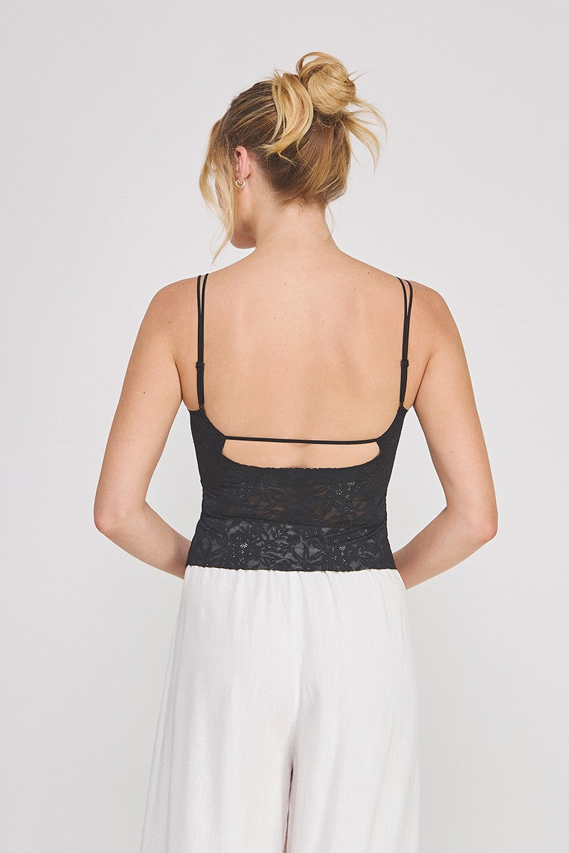Adjustable Spaghetti Strap Laced Bralette