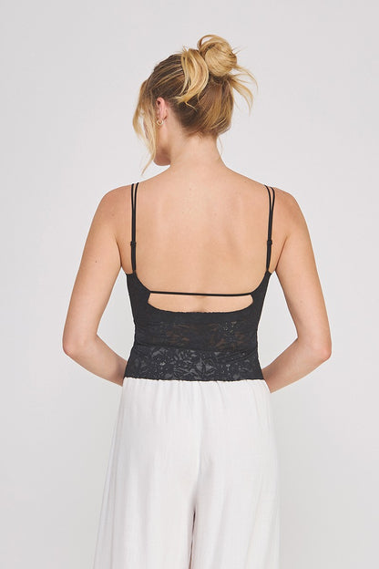 Adjustable Spaghetti Strap Laced Bralette