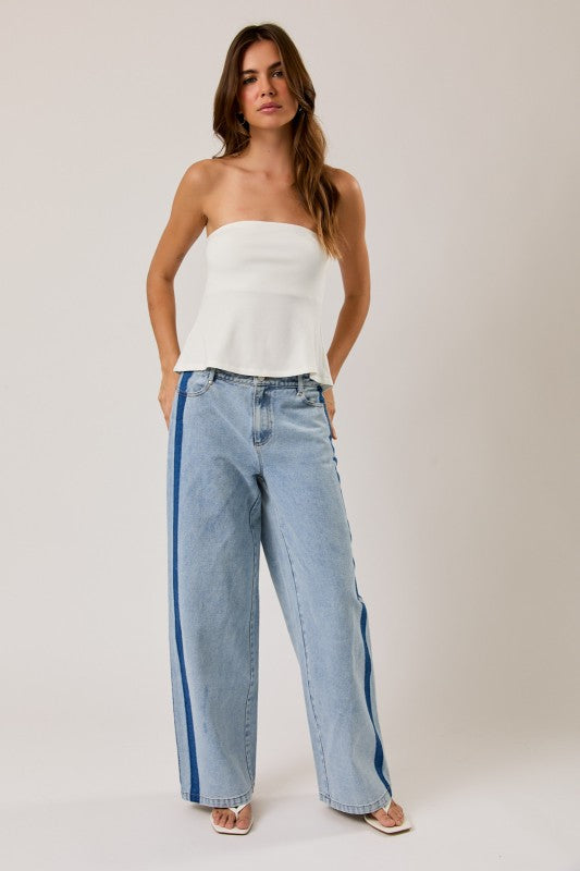 Jersey Tube Top With Draping Detail On The Back