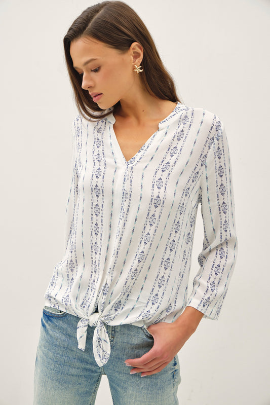 Printed Long Sleeve Top