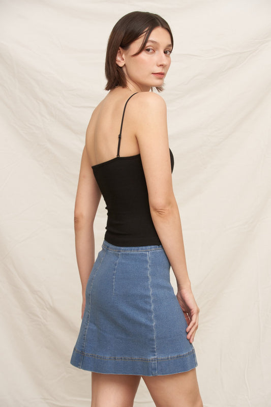 Lace Cami Top With Built-in Bra