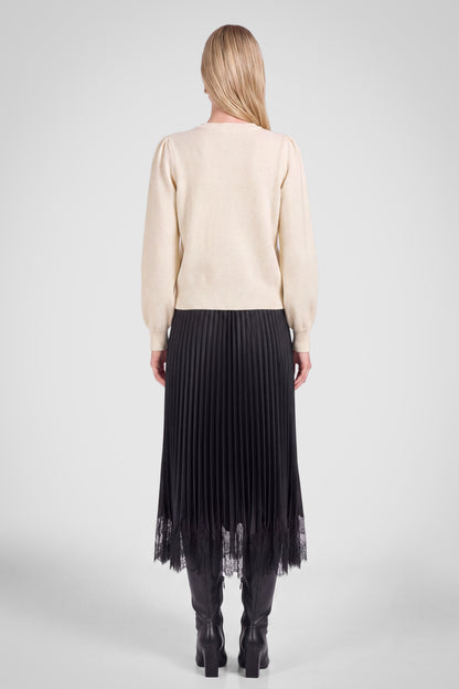 Ribbon Knit Cardigan Sweater