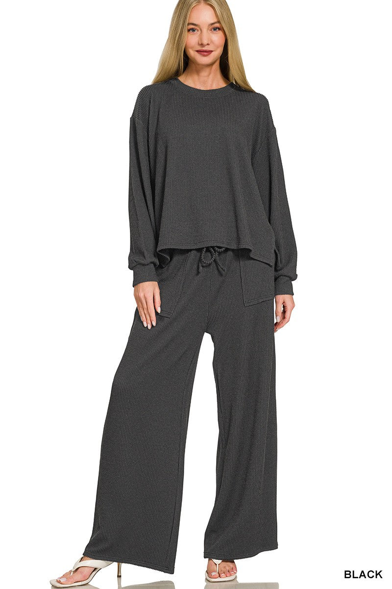 Round Neck Pullover & Pants Set
