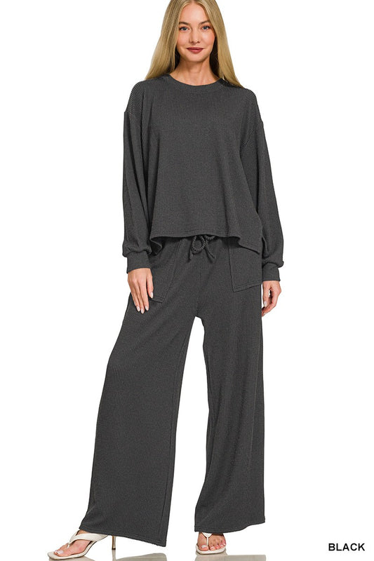 Round Neck Pullover & Pants Set