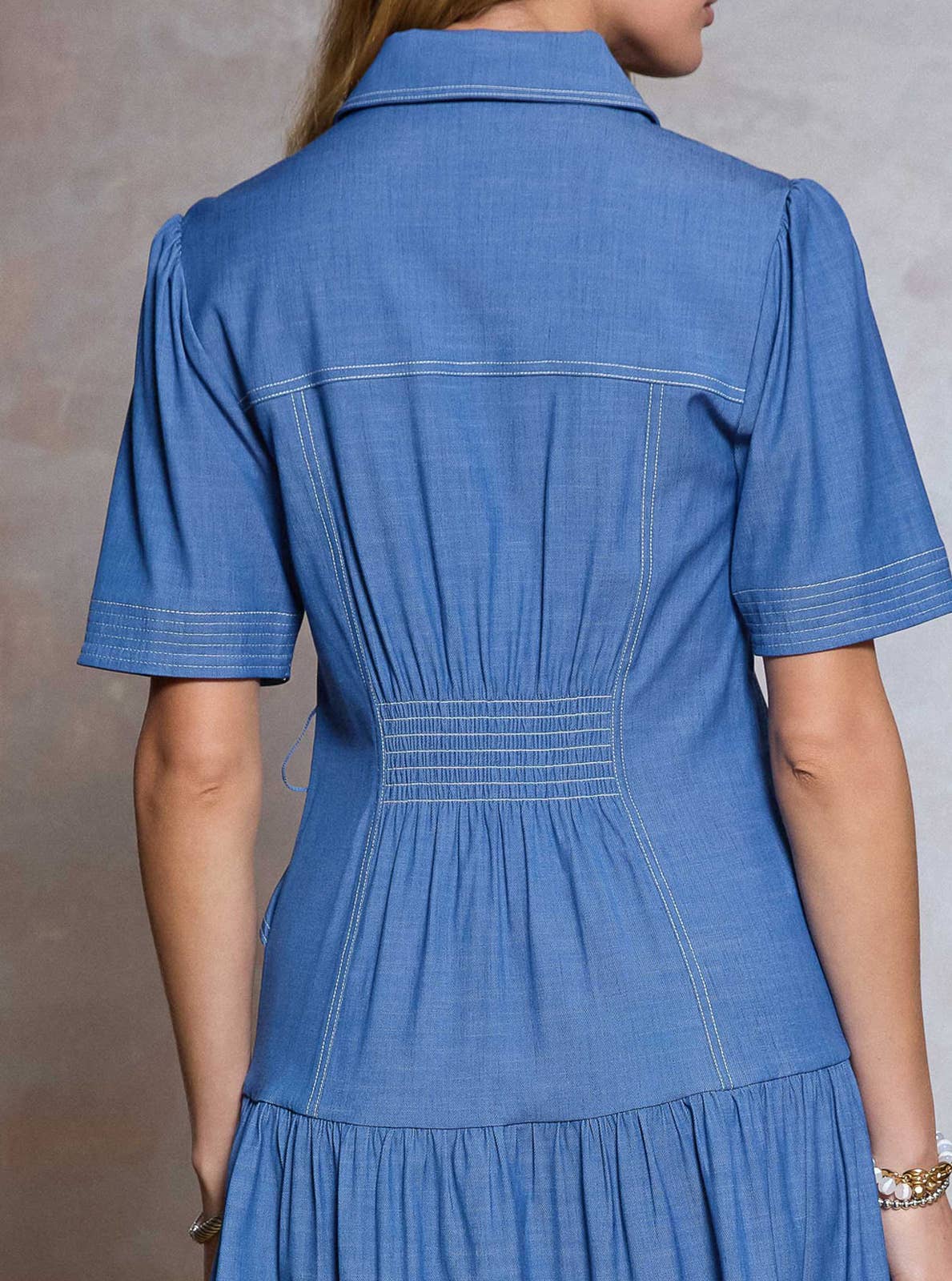 Shirt Dress W/ O-ring Buckle Belt