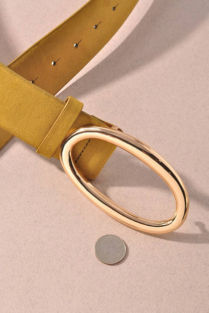 Oval Textured Open Metal Belt