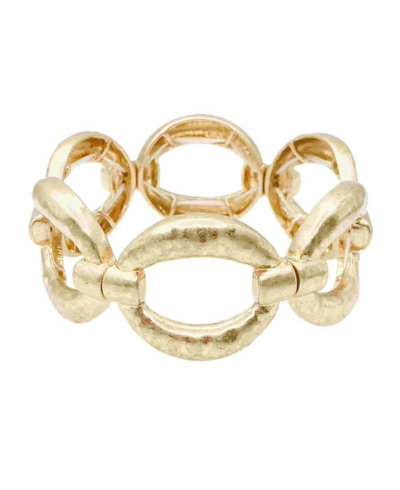 Chunky Open Oval Link Metal Bracelet