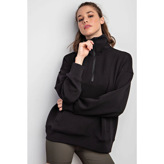 Scuba Quarter Zip Funnel Neck Pullover