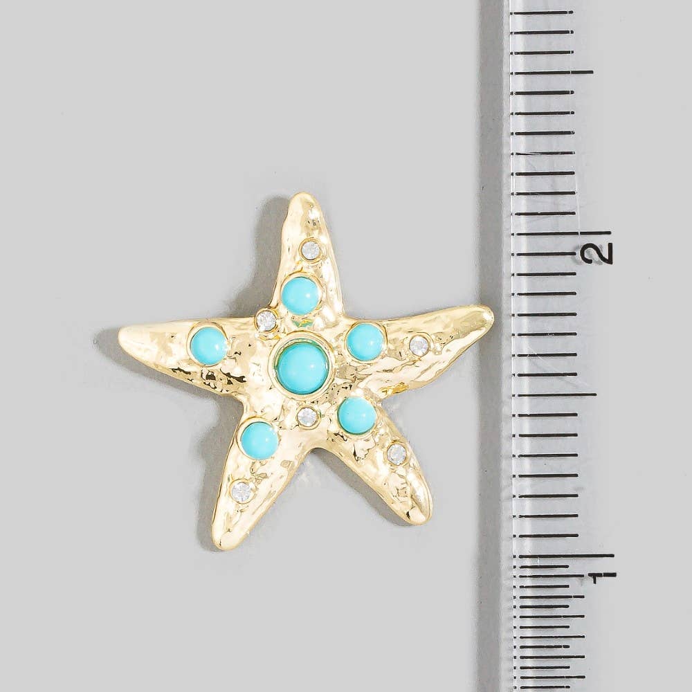 Sealife Metallic Starfish Earrings