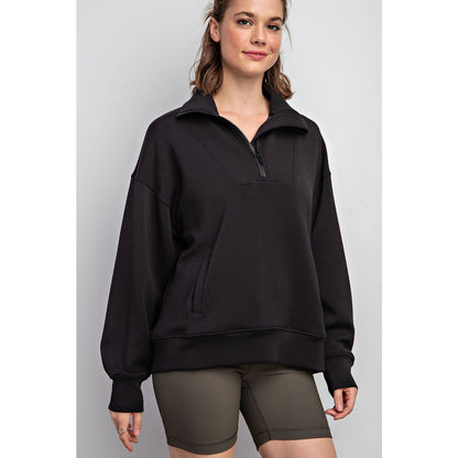 Scuba Quarter Zip Funnel Neck Pullover